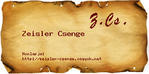 Zeisler Csenge névjegykártya